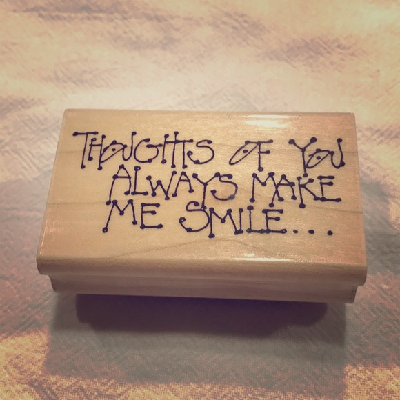 Thoughts of you always make me smile... stamp - Picture 1 of 2